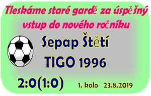 K obhajobě 2. místa v okresním přeboru vstoupila stará garda Sepapu vítězně