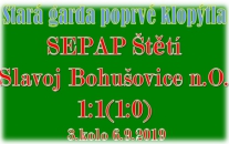 Zápas chudý na branky. Stará garda úlohu favorita nenaplnila. Spousta zahozených brankových příležitostí ve 2. poločase.
