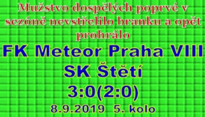 Domácí vstřelil 2 branky v 1. poločase v rozmezí 5 minut. Ve 2. poločase už mužstvo dospělých odpovědět nedokázalo a naopak 10 minut před koncem potvrdili domácí výhru třetím gólem 