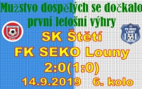 Mužstvo dospělých se dočkalo. Zápas 2 nováčků vyzněl lépe pro naše mužstvo. První gól si vstřelil soupeř sám a druhý padnul po velké chybě. 
