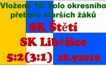 Po dobrém rozjezdu do zápasu museli být starší žáci ve 2. poločase velmi pozorní, aby se k nim soupeř brankově nepřiblížil.