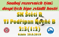 B mužstvo dospělých vstoupilo do zápasu dobře, rychle vedlo 1:0, ale hosté ještě v 1. poločase zápas otočili.Ve 2. části vedli dokonce o 2 branky a Luboš uřídili už jenom snížili na 2:3.