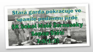 Domácí šli sice do vedení 1:0, ale stará garda  rychle  vyrovnala a i díky 3 trefám Tomáše Flódra zaslouženě vyhrála