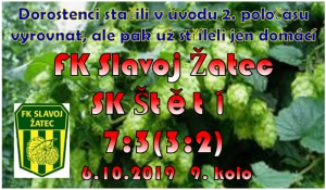 Zajímavé okolnosti předcházely zápasu dorostenců v městě chmelu. Po porážce jsme se propadli na poslední místo.