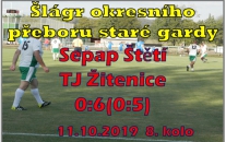 Stará garda nevstřelila branku. Silný tým Žitenic v hvězdné sestavě udržel čisté konto.