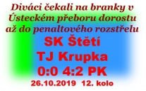 I když vyšli dorostenci v normální hrací době střelecky naprázdno, tak nakonec stejně brali 2 body, když se jim podařilo vyhrát v penaltové loterii.