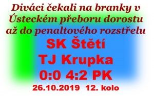 I když vyšli dorostenci v normální hrací době střelecky naprázdno, tak nakonec stejně brali 2 body, když se jim podařilo vyhrát v penaltové loterii.