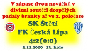 Zápas 2 mužstev ze spodku tabulky měl po změně stran dramatický scénář. Hosté v něm šli do vedení 1:0, ale nám se podařil dokonalý obrat