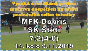 Hodně smutná cesta čekala mužstvo dospělých při návratu z Dobříše, kde jsme obdrželi velmi těžký pytel inkasovaných branek. 