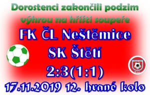 Soupeř kopal 2 penalty, ale ani z jedné branku nevstřelil. V posledním kole Ústeckého přeboru dorostu se rozhodlo 5 minut před koncem.