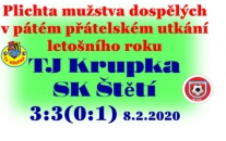 Utkání mužstva dospělých, ve kterém jsme všechny branky dostali po změně stran. V zápase jsme vedli, pak jsme zase prohrávali, znova vedli a nakonec to skončilo smírně. Najdete zde i další výsledky tohoto víkendu.