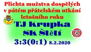 Utkání mužstva dospělých, ve kterém jsme všechny branky dostali po změně stran. V zápase jsme vedli, pak jsme zase prohrávali, znova vedli a nakonec to skončilo smírně. Najdete zde i další výsledky tohoto víkendu.