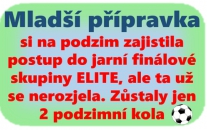 Mladší přípravka sehrála na podzim 8 mistrovských zápasů. 