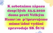  Konečně jsme se dočkali.   Už v sobotu 23.5.2020 se hraje ve Štětí fotbal