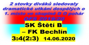 Dramatické utkání viděli v nedělní podvečer diváci na hřišti ve Štětí. 3 penalty, 7 branek a ještě kdyby naše mužstvo v závěru vyrovnalo, tak to bylo okořeněno i pokutovými kopy. 