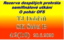 Domácí dokázali ve 2. části získat až  tříbrankový náskok a i když jsme měli v závěru nějaké šance, tak jsme snížili jen na konečných 2:4.