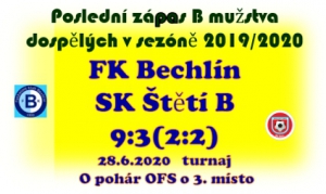 Vstup do zápasu mělo B mužstvo dospělých výborný. Ještě do poločasu ale o vedení přišlo a po změně stran jsme odpadli úplně.