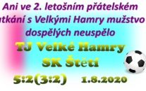 Místo vyrovnání mužstvo dospělých chybovalo a soupeří nabídlo šance, které rozhodly o výhře domácích. 