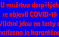 Karanténa u mužstva dospělých. Přerušení zápasů a tréninků. 