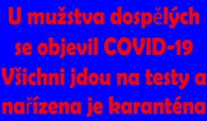 Karanténa u mužstva dospělých. Přerušení zápasů a tréninků. 