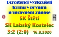 O dvoubrankový náskok v přátelském utkání dorostenci přišli, aby o výhře rozhodli až v samotném závěru. 