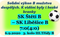 První výhra pro B mužstvo dospělých a vylepšení skóre, které jsme si pokazili hned v 1. kole proti Straškovu
