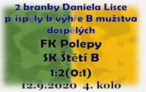 První výhra na hřišti soupeře v letošním ročníku III.Třídy dospělých. Gratulujeme a jako přídavek jsme zveřejnili 31 let starou reportáž ze zápasu, ve kterém nastoupil hráč, který dnes za domácí vyrovnal a jeden, který řídil lavičku Polep. .