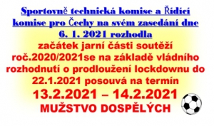 Pokračování divizní soutěže bylo odloženo o 14 dní