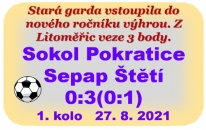 Autorem první branky staré gardy v novém ročníku byl Jiří Vokoun a přispěl k výhře 3:0 v 1.kole.