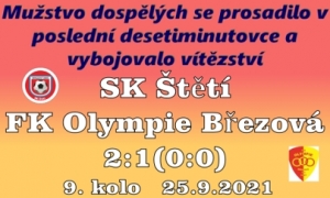 Po 2 venkovních utkáních se mužstvo dospělých opět představilo doma.  Velké drama v závěru s vítězným koncem a čtvrtou výhrou na domácím trávníku.