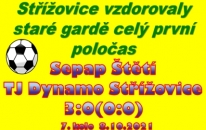 Stará garda podruhé v sezóně udržela čisté konto. V 1. poločase se sice herně trápila, ale po změně stran už úlohu favorita splnila. 