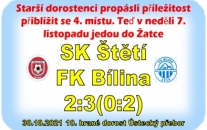 Soupeř z Bíliny 2x vedl o 2 branky. Aspoň vyrovnat se nám nepovedlo.