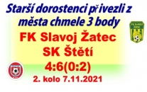 V 1. poločase neuznali rozhodčí pro postavení mimo hru starším dorostencům Štětí 3 branky. Ve 2. časti domácí snížili na rozdíl 1 branky, ale vítězství už jsme si vzít nenechali.