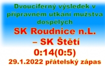 Mužstvo dospělých sehrálo 3. přípravný zápas. V Roudnici n.L. si otevřelo střelnici.