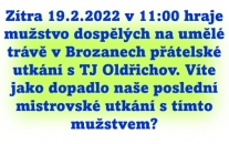 Zimní příprava pokračuje dalším přátelským zápasem s účastníkem Ústeckého přeboru.