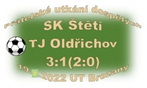 Silný vítr doprovázel přátelské utkání dospělých.  