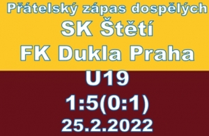 Dorostenci Dukly Praha přerušili 3 zápasovou vítěznou  sérii mužstva dospělých