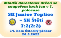 Rychlé vedení mladších dorostenců. Už v 5. minutě vedli 2:0, ale nakonec to byly jediné branky našeho mužstva. Pak už stříleli jen domácí.