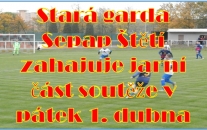 V úvodním kole jarní části okresní soutěže staré gardy se Sepap Štětí představí v pátek 1. dubna na horké půdě v Libochovicích, které mají na 4. místě tabulky stejně bodů jako Štětí. Výkop 17:30
