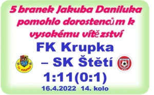 Dorostenci střelecky ožili až po změně stran, kdy nastříleli 10 branek. Králem se stal Jakub Daniluk