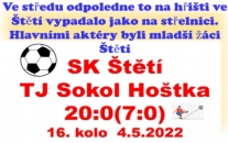 Mladší žáci se radovali z vysokého vítězství v předehrávce 16. kola