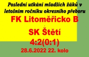 Mladší žáci žáci se rozloučili s letošním ročníkem dobrým výkonem. V poločase dokonce vedli, ale po změně stran  už se favorit prosadil.