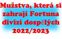 22.6.2022 zveřejnila STK Řídící komise pro Čechy mužstva, která byla zařazena do divizní soutěže dospělých 2022/2023. Teď už jen zbývá rozdělit je do jednotlivých skupin A, B, C  Losovací aktiv proběhne 28.6.2022.