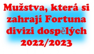 22.6.2022 zveřejnila STK Řídící komise pro Čechy mužstva, která byla zařazena do divizní soutěže dospělých 2022/2023. Teď už jen zbývá rozdělit je do jednotlivých skupin A, B, C  Losovací aktiv proběhne 28.6.2022.