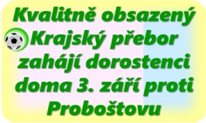 Dorostenci již znají své soupeře v příštím ročníku kvalitně obsazeného Krajského přeboru.