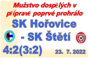 Lehce nabyl, lehce pozbyl. I tak lze vystihnout porážku mužstva dospělých v Hořovicích. Už v 7. minutě jsme vedli 2:0 a nic nenasvědčovalo tomu, že domů přijedeme s prázdnou.
