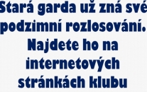 Stará garda jede v pátek 2. září do Mlékojed k 1. kolu  okresnéhp přeboru staré gardy.