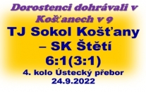 Z Košťan jsme se vraceli nejenom s první porážkou v soutěži, ale také s divným pocitem řízení utkání ze strany rozhodčího.