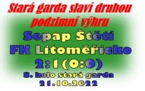 Stará garda přichystala překvapení kola. Porazila 2. celek tabulky okresního přeboru. Rozhodla branka v samotném závěru.
