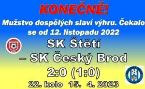 Máme 3 body. Dlouhé čekání skončilo. Nastartovala to branka Vojtěcha Pokorného. Hosty jsme skórovat nenechali a v závěru přidal pojistku Tomáš Mikina